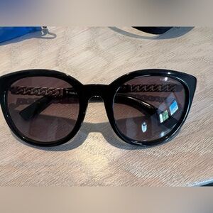 Karl Lagerfeld black and gold sunglasses